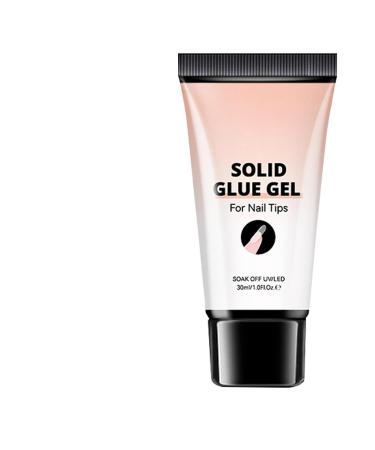 Solid Nail Gel Nail Glue for Extensions and False Nails 30ml Adhesive Sculpting and Gluing - Residue-free Strengthened Adhesion for Home Manicure