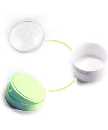 Travel-Friendly Baby Powder Container - Refillable Plastic Bath Powder Tank with Sieve - Portable Talcum Powder for Home & Travel (Green) - Buy Online on GoSupps.com