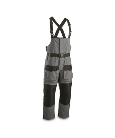 Guide Gear Mens Snow Pants Bib Overalls, Insulated Mens Waterproof Pants and Ski Pants Large Black/Gray