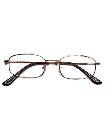Light compact metal reading glasses reading aid with spring hinge in four colors of +1.0 +1.5 +2.0 +2.5 +3.5 reading glasses Gold 2.0 x