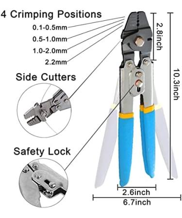 Monofilament Speargun Line Rigging Kit with Crimping Tool for Spearfishing & Diving - Buy Online on GoSupps.com