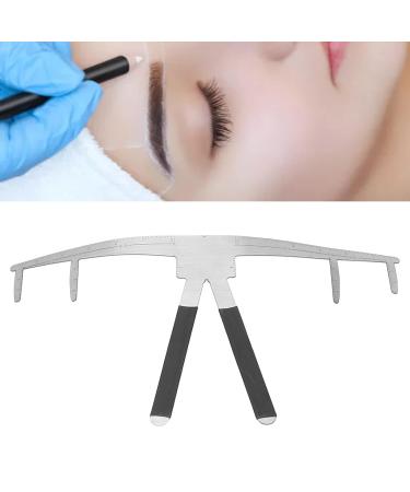 Three-Point Positioning Eyebrow Ruler - Portable Stainless Steel Caliper Tool for Accurate Measurements - Buy Online on GoSupps.com