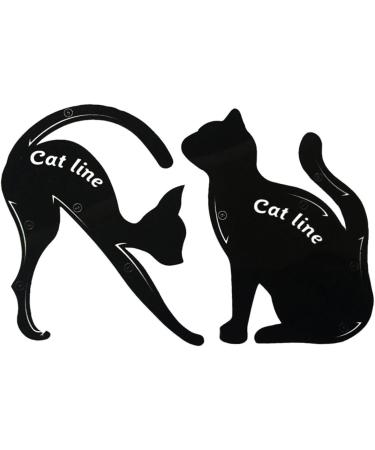 DRESSOOS Stencils 2pcs Plate Smoky Shadow Professional Shape Liner Pvc Eyeshadow Matte Eye Multifunction Guide Cat Eye Stencil - Buy Online on GoSupps.com