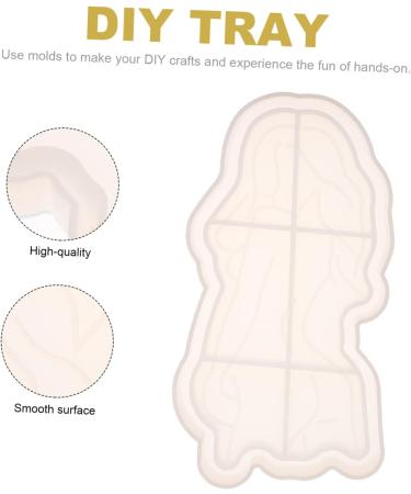 STOBOK 3 Pcs Tray Silicone Mold Silicone Molds Epoxy Resin Tray Mold Silicone Plate Mould Manual Cake Mold Whitex3pcs 16.1X8.5CMx3pcs - Buy Online on GoSupps.com