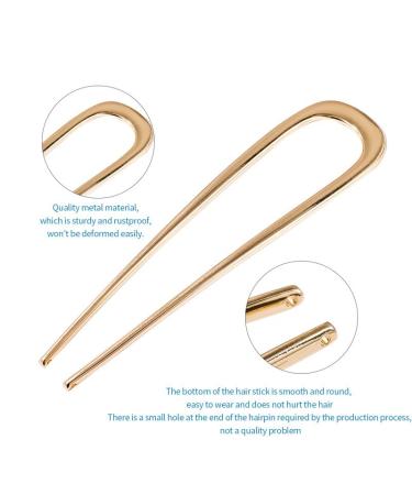 5.5 Large French Hair Pins for Thick Long Hair - 2 Prong Bun Hair Sticks (Pack of 2) - Buy Online on GoSupps.com