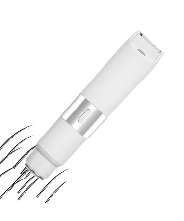pilateur Bikini - Rasoir Double T te Rechargeable Et tanche - Rasoir Corporel Pour L' pilation Et Le Soin Des Poils Pour Le Visage Les Jambes Les Aisselles La Zone Intime Le Voyage Le Voyage Et Blanc