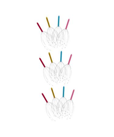 Healvian 12 pc metal spatula head massager scratching tree scalp tool head clumsy massager Handy head massage device Stress tapper crawls massage crutch scrapers
