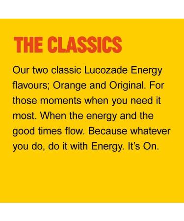 Lucozade Energy Orange 12x330ml: Delicious Energy Drink Multipack - Buy Online on GoSupps.com