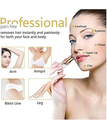 LA Beauty Facial Hair Remover for Women | Painless Lady Shaver for Peach Fuzz Chin & Upper Lip Hair Removal with LED Light | Battery Included - Buy Online on GoSupps.com