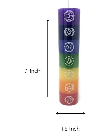 Buy Chakra Candles - 7 Symbols Multi-Color 9 Inches | International Shipping Available - Buy Online on GoSupps.com