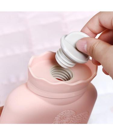 Buy Silicone Heat Bottle with Stylish Cover - Removable Washable Rope Cover (Pink) | International Shipping Available - Buy Online on GoSupps.com