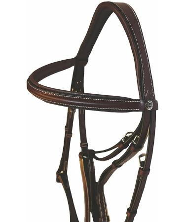 Henri de Rivel Pro Mono Crown Figure 8 Bridle & Rubber Reins - Australian Nut Horse - Buy Online on GoSupps.com
