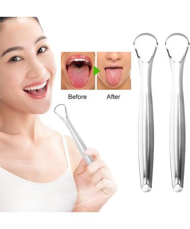 Xujlrl 5-Piece Tongue Cleaner Set | Stainless Steel Tongue Scraper for Fresh Breath | Durable & Easy Grip for Adults & Children - Buy Online on GoSupps.com