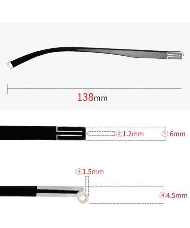 Qdragvoi Vintage Glasses Replacement Brackets - Universal Black Metal-Plastic Arms for Enhanced Durability - Buy Online on GoSupps.com