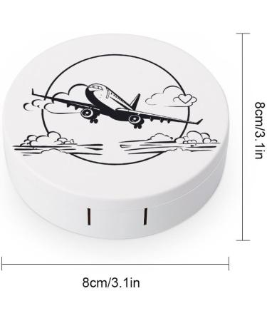 Airplane Contact Lens Case with Mirror - Portable & Cute Travel Kit for Eye Contacts - Buy Online on GoSupps.com