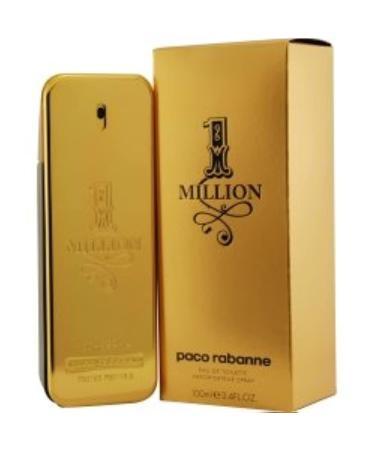 1 Million FOR MEN by Paco Rabanne - 3.4 oz EDT Spray Dark Gold 3.4 Fl Oz (Pack of 1)