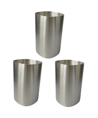 Bestonzon 3 STK toothbrush holder for bathroom drinking cup made of glass cold juice cup cup cup drinking glasses made of stainless steel cups made of stainless steel storage box stainless steel silverx3stk 6.2*6.2cmx3PC