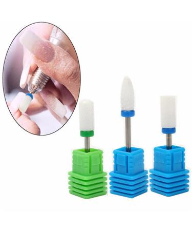 Electric Nail Grinding Head Drill Bit Ceramic Round White Nail Drill Bit