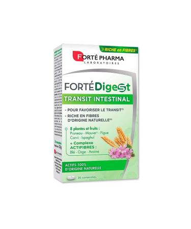 Forté Pharma - Forté Digest Intestinal Transit | Plum, Fig, Purple, Ispaghul | Dietary Supplement Difficult Digestion, Rich in Natural Origin Fiber | 30 tablets, 1-3/day
