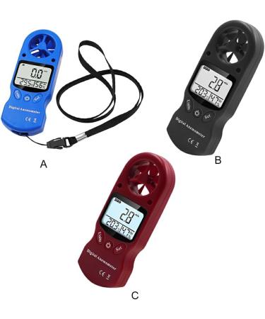 Allayu Mini Multi-Purpose Wind Knife with Hanging Rope | LCD Digital Wind Speed Meter & Hygrometer | Professional Tool in Red - Shop Now! - Buy Online on GoSupps.com