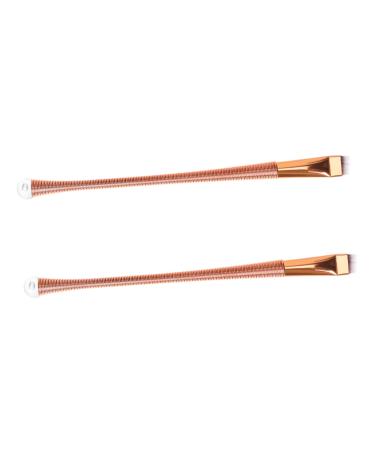 Housoutil 2pcs Eyeliner Brush Makeup Brush Cosmetic Brush Flat Makup Brush Eyebrow Brush Flat Brush Girl