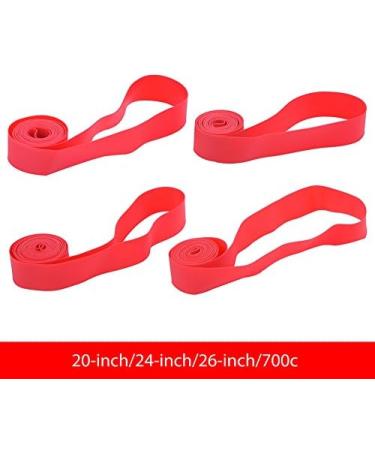Mumusuki Bike Inner Tube Tyre Protector Pad Liner | Red PVC Rim Tape | 2PCS/Set - 24inch | Sports Outdoor - Best Quality - Buy Online on GoSupps.com