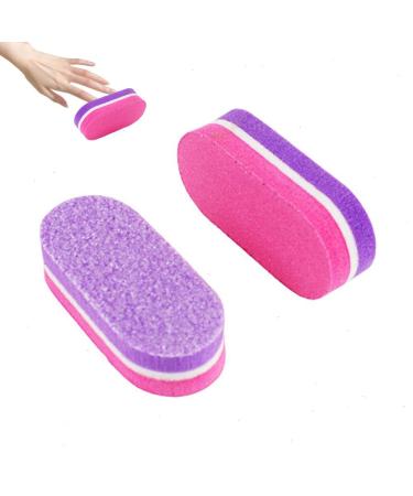 Mini Nail Buffers Buffers Block Nail File Polishing Sponge Nail Files 100/180 Grit Sponge Buffing Sanding Block for Acrylic Nails and Natural Nail Tech Must Haves Pink Purple
