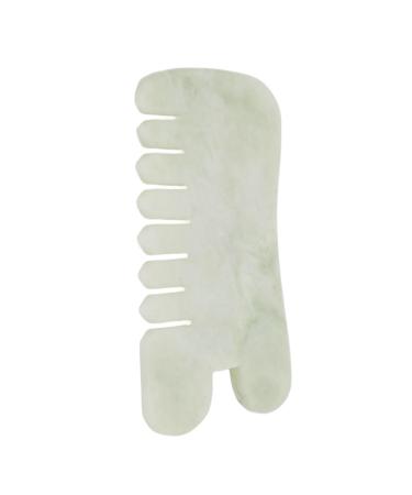 Verdant Touch Meridian's Massagekamm Jadestone Meridian's scrap massage comb for pain relief ergonomic gua Sha head relaxation tools