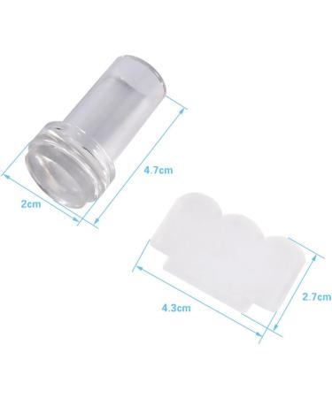 Nail Art Stamper Scraper Set Fashionable Transparent Silicone Nail Polish Transfer Manicure Tool for Women - Buy Online on GoSupps.com