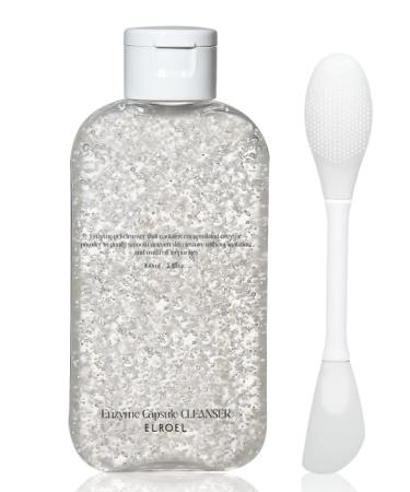ELROEL Enzyme Capsule Cleanser - Refining and Gentle Exfoliating Foaming Cleansing Face Wash with Miracle and Keratin Enzyme PHA and Hyaluronic Acid - Korean Skin Care for All Skin Types 5.41 Fl Oz