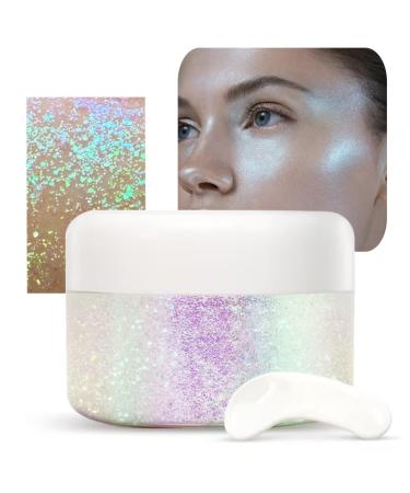 Glitter-gel glitter make-up face hair body glitter mermaid sequin sparkling sparkling for face hair lips nails make up cosmetics festival 04 - Buy Online on GoSupps.com