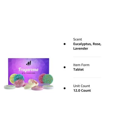 Makady Aromatherapy Shower Steamers Variety Set - 12 Shower Bombs with Essential Oils for Relaxation. Shower Melts for Women Who Have Everything. Home Spa Shower Fizzies - Buy Online on GoSupps.com