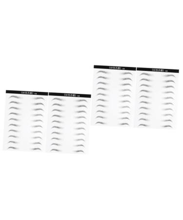 FRCOLOR 4 Sheets Makeup Stickers Eyebrows Transfer Stickers Brow Tatoo Eyebrow Stickers Simple 3d Cosmetic