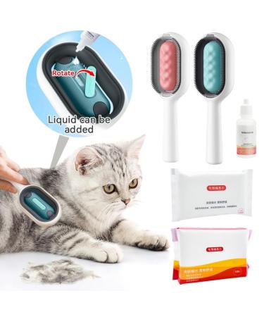 Urijk Animal Hair Removal Comb with Water Tank - Portable Multifunctional Pet Brush for Cats & Dogs | Ideal for Grooming Massage & Hair Removal - Buy Online on GoSupps.com