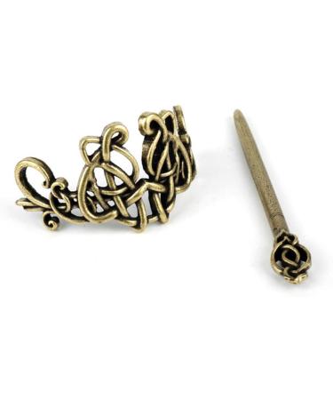 Lurrose Knot Hair Pins Vintage Irish Hair Slide Pin Hairpins Viking Hair Accessory with Stick for Girls Woman (Bronze) - Buy Online on GoSupps.com