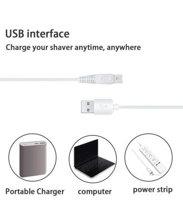 Women's Rechargeable Shaver USB Charging Cable - Replacement Charger for Flawless Body Trimmer - Buy Online on GoSupps.com