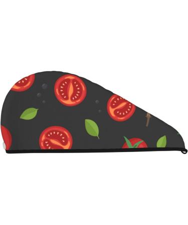 Tomatoes1 Microfiber Hair Towel - Super Absorbent Coral Velvet Wrap for Women | Quick Dry Hair Cap for Long Curly & Thick Hair - Buy Online on GoSupps.com