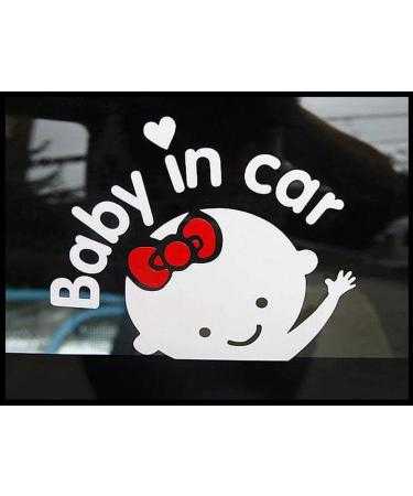 Baby on Board Car Decal Sticker - 2X Girl Sticker for Safety & Cute Vinyl Design - Buy Online on GoSupps.com