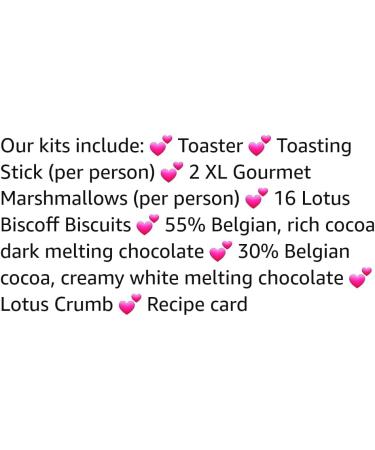 Lotus Biscoff Smores Kit for 4 | Valentines | Marshmallow Toasting | Camping/Halloween/Kids Gifts | Movie Night - Buy Online on GoSupps.com