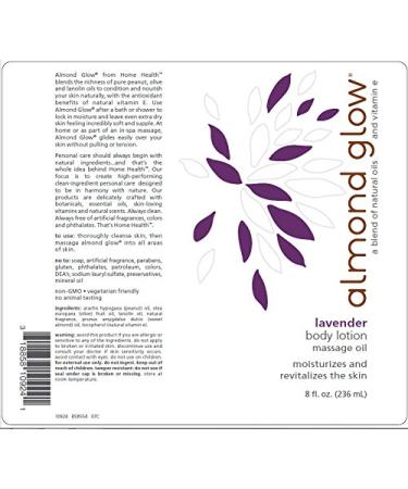 Buy Almond Glow Lavender Massage Oil 8 Fl Oz | Home Health Products - International Shipping - Buy Online on GoSupps.com