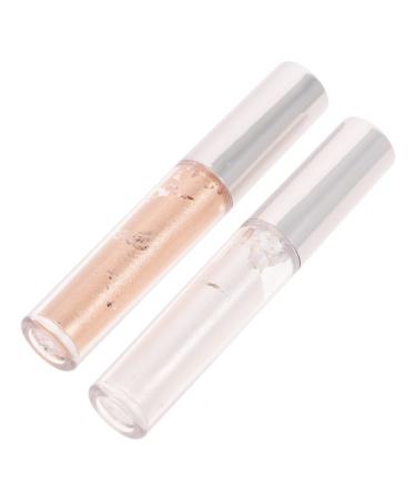 Outanaya 2pcs Liquid Eyeshadow Long Lasting Eyeshadow Melt Cosmetics White Eyeshadow Makeup Tools Highlighter