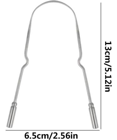 Voihamy Stainless Steel Tongue Scraper - U-Shaped Ergonomic Cleaner for Bad Breath & Oral Hygiene - Includes Silver Travel Bag - Buy Online on GoSupps.com