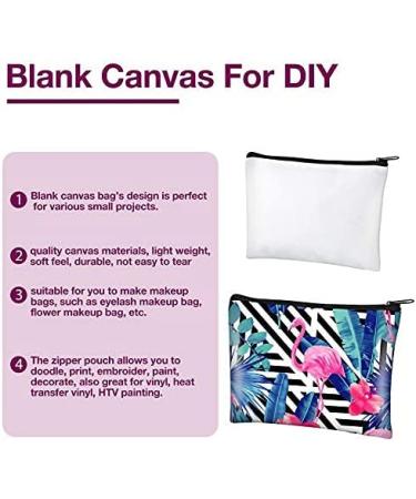 12-Piece Sublimation Blanks Cosmetic Bags Set - DIY Heat Transfer Makeup Canvas Pouch with Zipper - Multipurpose Toiletry & Pen Case (7.9 x 5.5 & 5.9 x 4.7) - Buy Online on GoSupps.com