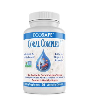 Coral Calcium - Coral Complex 3 900 milligrams of Bio-Available Coral Calcium with 1200 IU's of Vitamin D3 (90 Capsules) 90.0 Servings (Pack of 1)