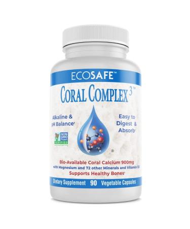 Coral Calcium - Coral Complex 3 900 milligrams of Bio-Available Coral Calcium with 1200 IU's of Vitamin D3 (90 Capsules) 90.0 Servings (Pack of 1) - Buy Online on GoSupps.com