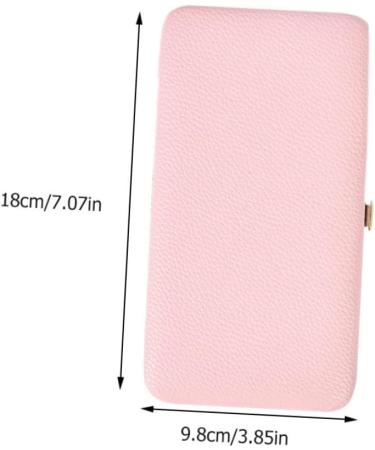 Minkissy Tweezers Storage Box | Pink Leather Case for Eyebrow & Makeup Tools | Fall Prevention Container 18x9.8cm - Buy Online on GoSupps.com
