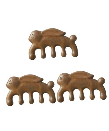 Fomiyes 3st massage comb made of green sandal wood circulating light hairbrush made of wood wooden ridge with wide teeth head ridge made of wood hair comb from wooden household wide tooth comb women