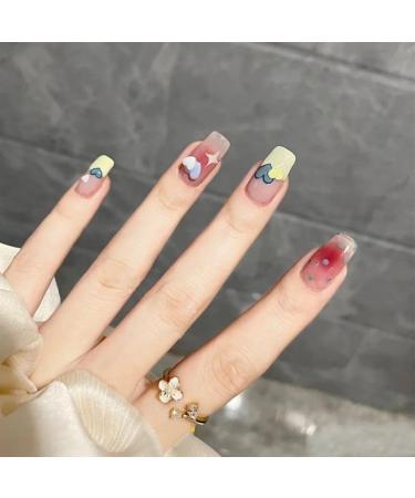 Handmade contrasting love graffiti for white and cute manicure handmade wearing nails contrasting love fake nails 10PCS (Size : L) 1 count (Pack of 1) - Buy Online on GoSupps.com