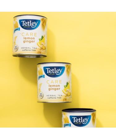 Tetley Care Lemon Ginger Herbal Tea - 20 Tea Bags 36 Grams Naturally Caffeine Free Ginger Lemon - Buy Online on GoSupps.com