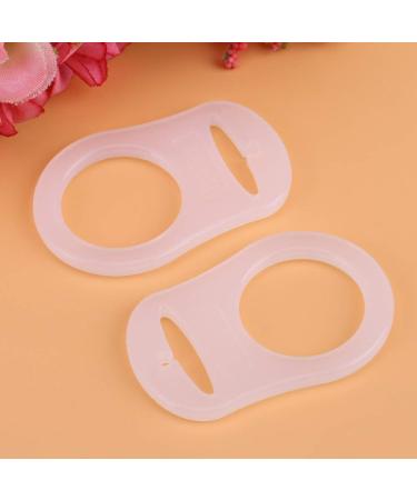 Salalis 10-Piece Silicone Adapter Rings for Pacifiers - Transparent Dummy Button Style Holder & Clip for Babies - Buy Online on GoSupps.com